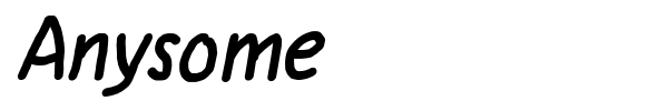 Anysome font preview